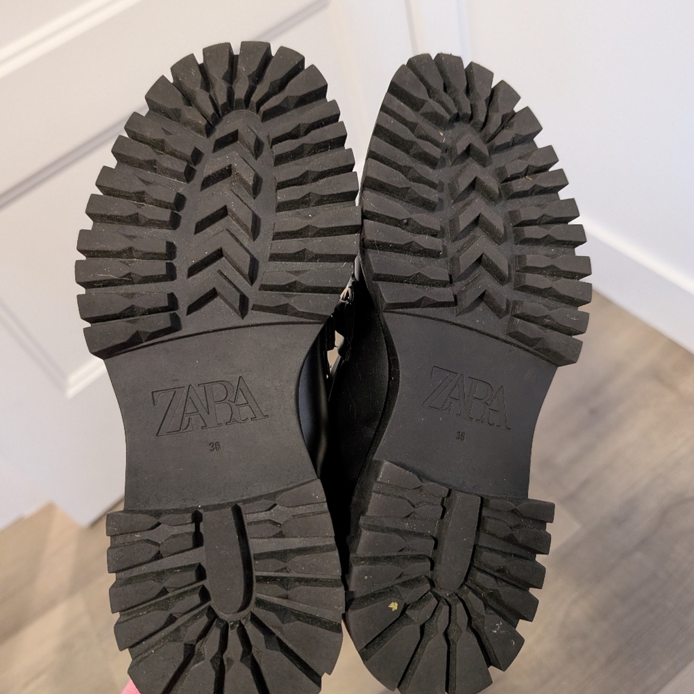 Zara/Black Loafers Sz 36 - Picture 4 of 4
